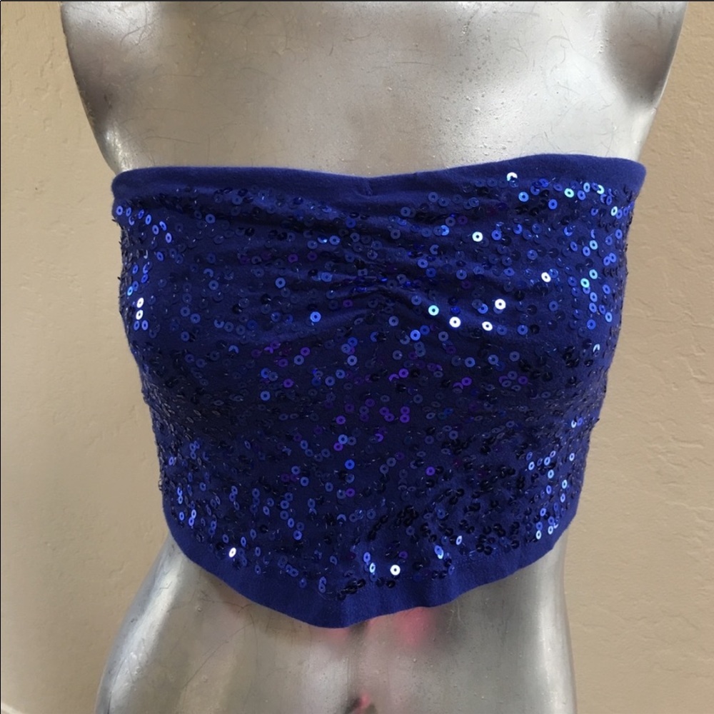 Deb Size Large Sequin Electric Blue Like New FINAL PRICE ⬅️⬅️⬅️⬅️⬅️